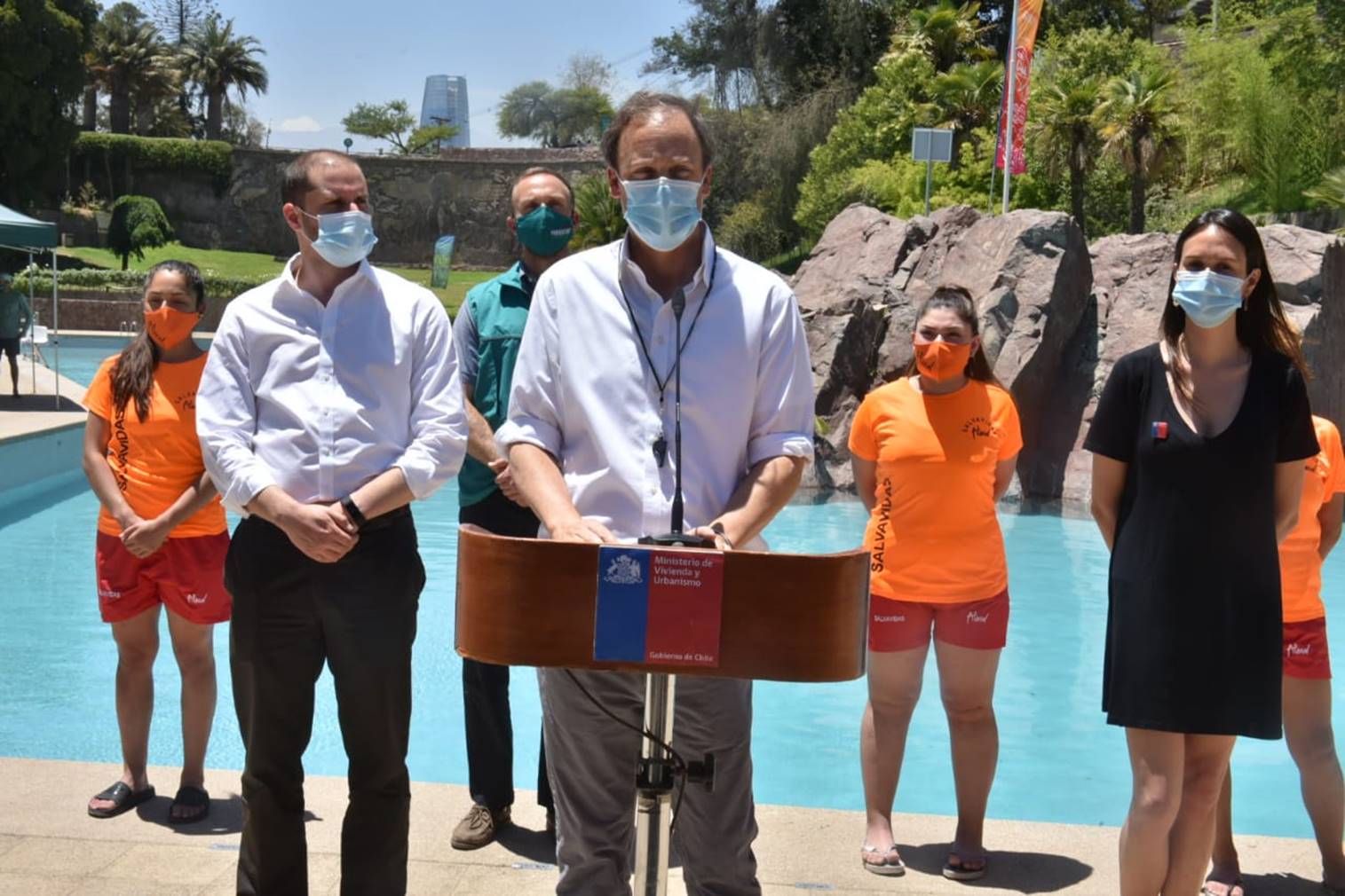 Minvu presenta protocolo para uso de piscina Tupahue en Parquemet