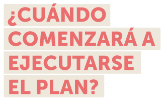 ¿CUÁNDO COMENZARÁ A EJECUTARSE EL PLAN?