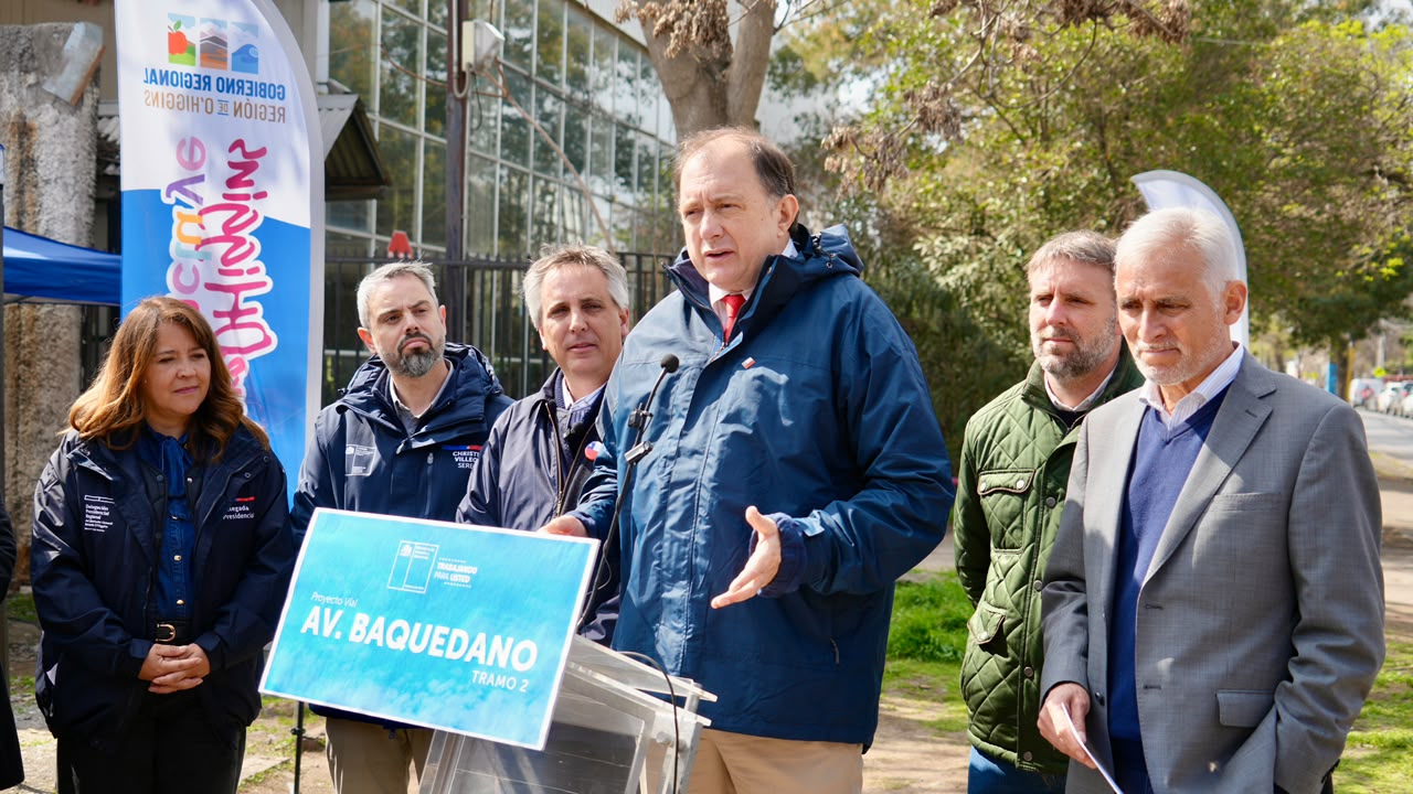 Ministro Poduje anuncia inicio de segunda etapa de Avenida Baquedano con histórica inversión para la Región de O’Higgins